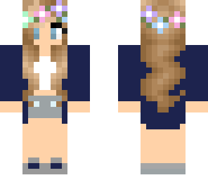 rainbow pastel flower crown girl