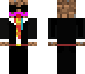 dirt skin with pink stache and red mouth