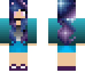 -softy panda- galaxy kitty ombre
