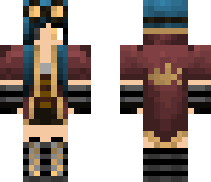 blue hair steampunk girl