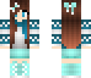 cute snow girl with fair skin