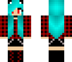 blue haired girl
