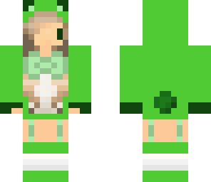 green derpy bear girl
