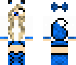 edited blue baby fox girl