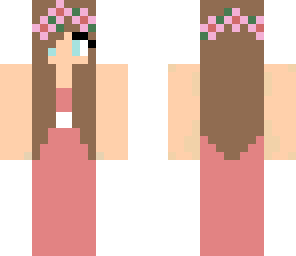 brown haired girl wearing dress
