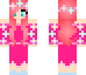 cute pink flower girl