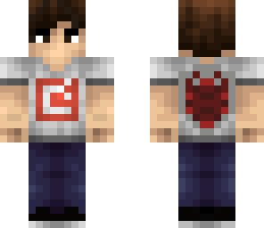 gamer with red emblem