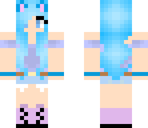 blue hair summer girl