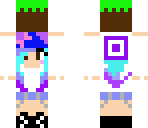 cute girl holding dirt block