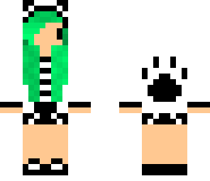 paw print mint hair