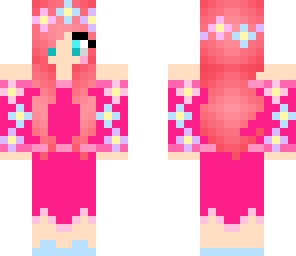 cute pink flower girl