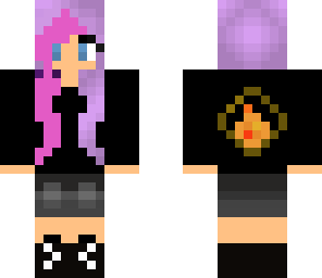 dauntless girl with pink and purple hair