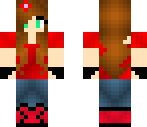 red tomboy girl