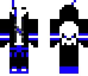 creepy blue skull