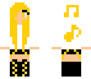 orange music girl