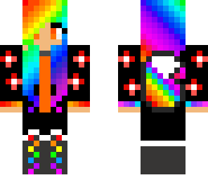 rainbow wolf girl