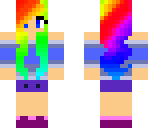 girl with rainbow hair