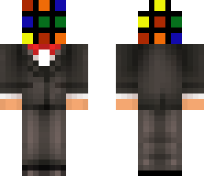 mixed rubix cube head