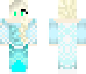 elsa with green eyes