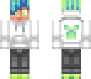 normal boy with a creeper hoodie