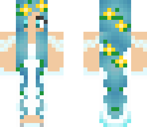 blue hair wedding dress girl