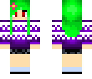 green hair girl 
