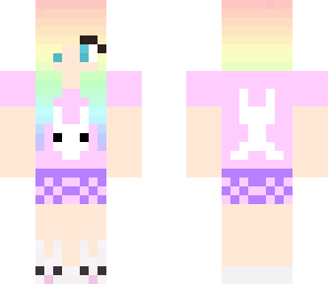 rainbow pyjama girl x