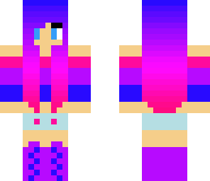 pretty pink purple and blue girl