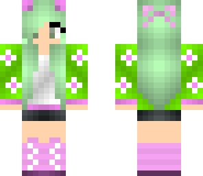 cute kawaii green girl