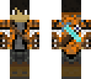 orange dark skinned hunter