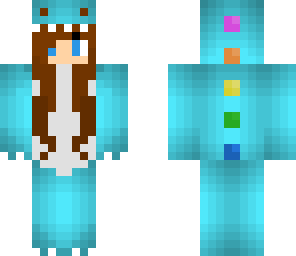 blue dino girl