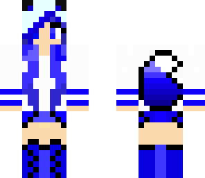 blue girl with ears