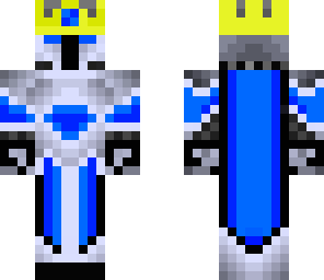 silver and blue king