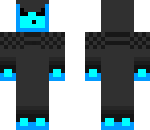 blue slime with hood up