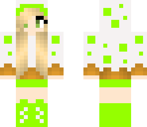light green cake girl