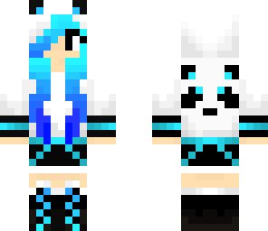 blue panda girl