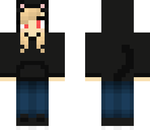 girl with cat hoodie