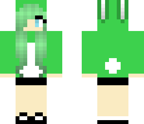 green bunny girl