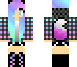 fox girl rainbow