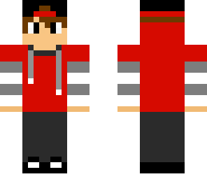 boy in red hoodie