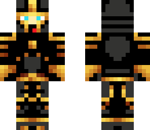edit skin face gold and black knight