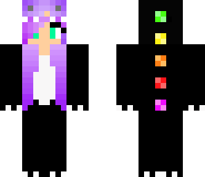 rainbowblack dino girl