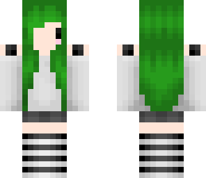 green haired girl