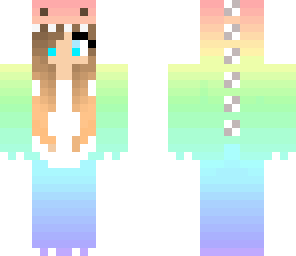 edit of rainbow dino girl