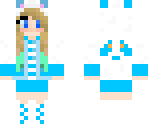 blue and white panda