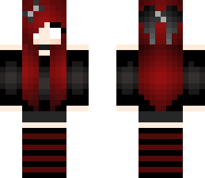 red emo girl