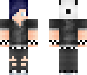 emo blue hair boy
