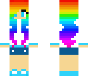 rainbow hair girl
