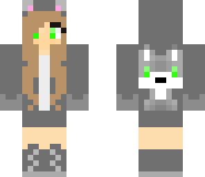 kawaii girl wolfie skin