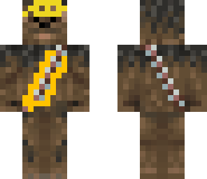chewbacca with gold goggles and gold strap
